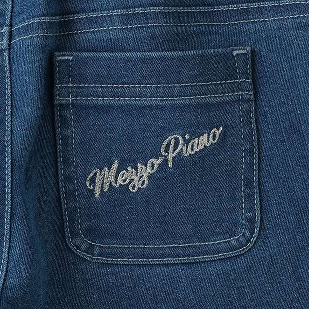 Stretch Denim Long Pants,Blue, large image number 6