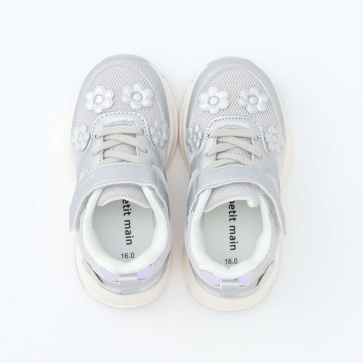 Flower Sneakers,Silver, medium image number 5