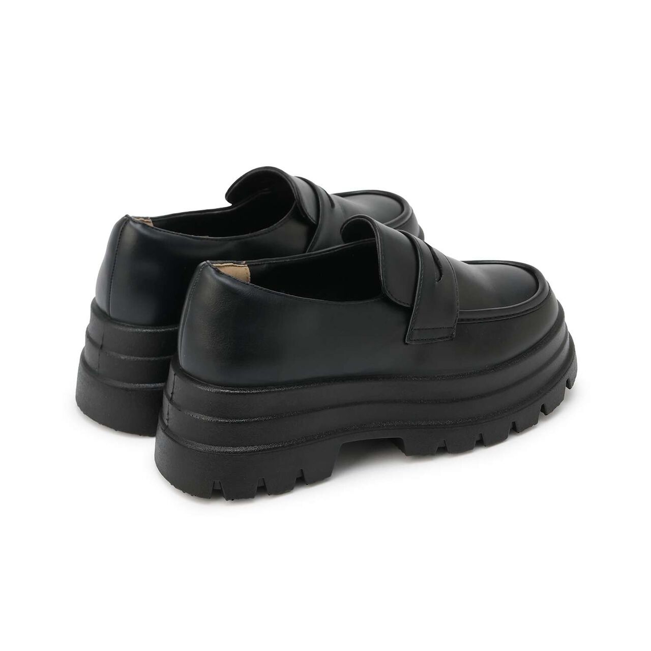 Platform Loafers,Black, large image number 4