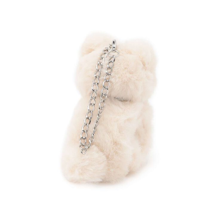Animal Fur Curl Bag Charm,Pink, medium image number 1