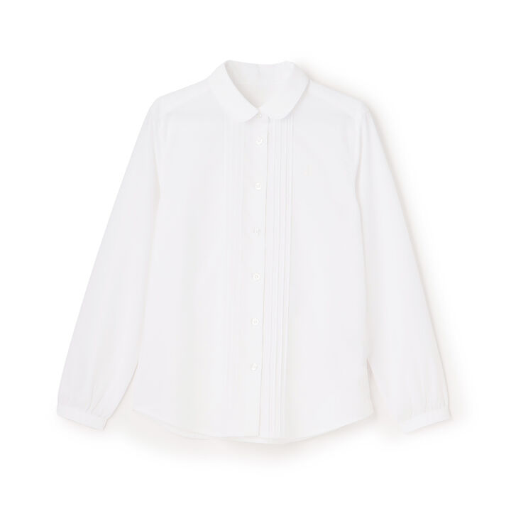 [Graduation Attire] [Wrinkle-Resistant] Round Collar Long-Sleeve Shirt,, medium