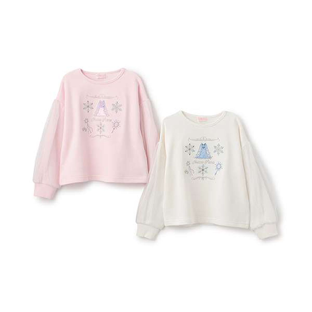 Snow Queen Motif Sweatshirt,Light pink, large image number 8