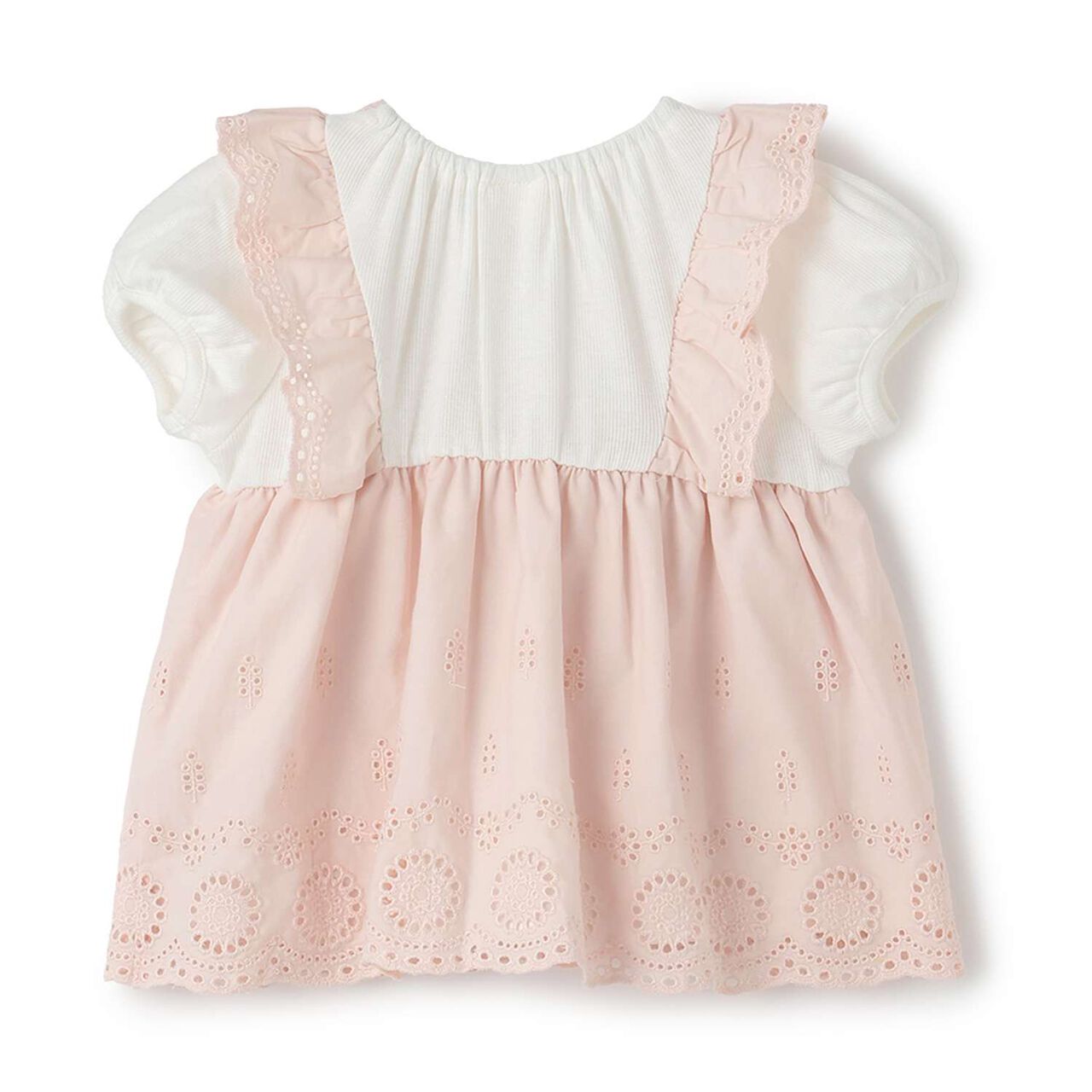 Short-Sleeve Tunic with Shoulder Frills,Blue, large image number 7