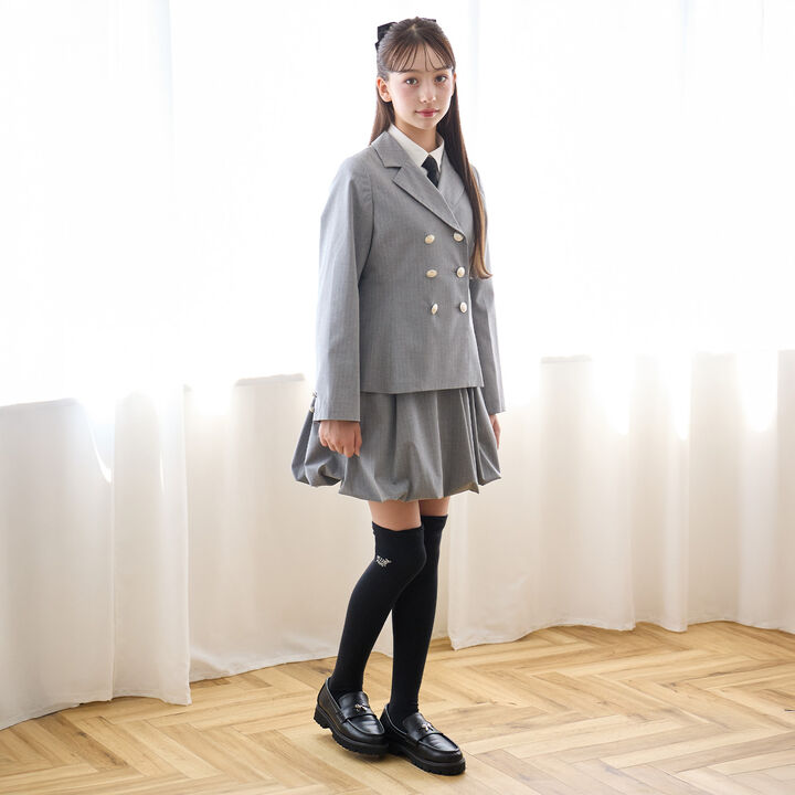 帶標誌立體緞帶樂福鞋,黑色, medium image number 8