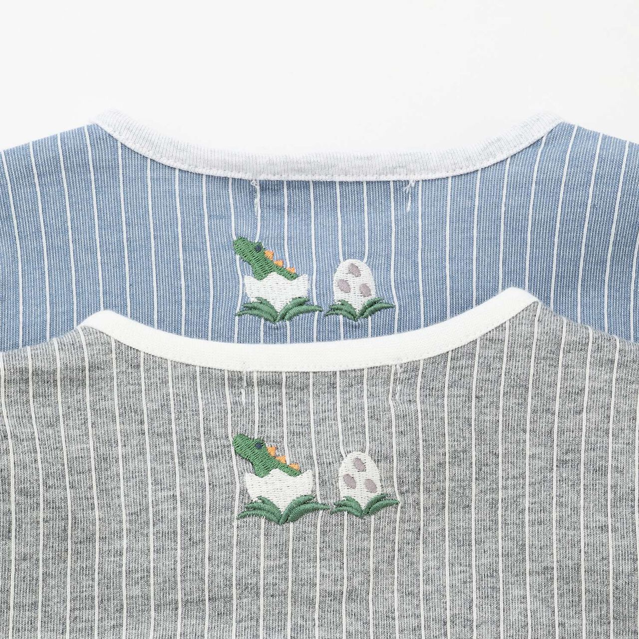 Dinosaur Short-Sleeve Overall Romper,Top gray, large image number 8