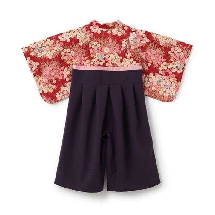 Girls' Hakama All-in-One,Red, medium image number 2