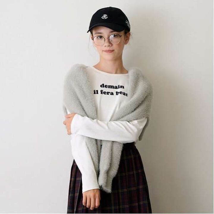 [AMI] Shaggy Knit Long Sleeve T-Shirt Set,Yellow, medium image number 10