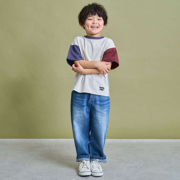 [Tomo Denim] Straight Denim Pants,Blue, medium image number 15