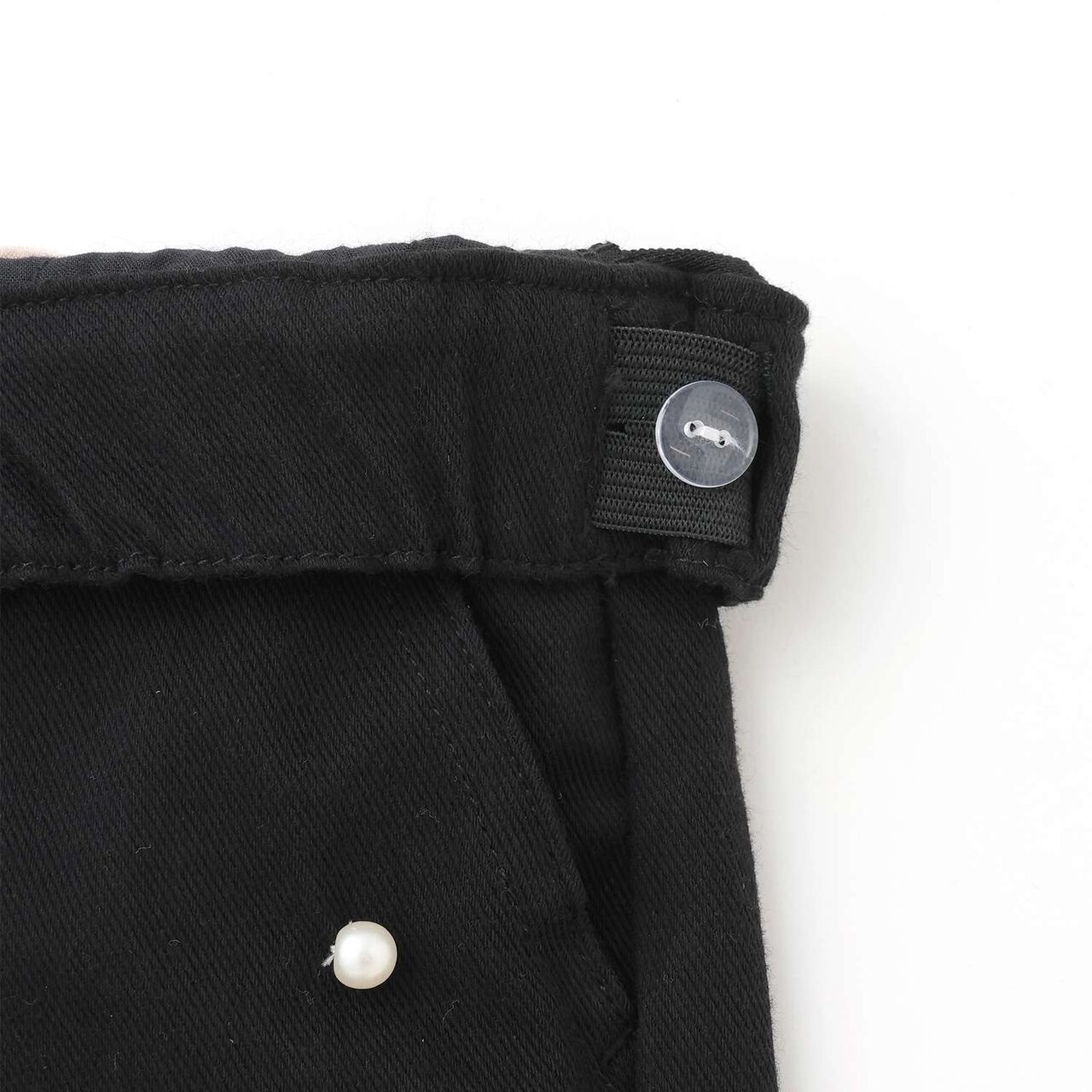 Pearl-Embellished Cut Pants,Blue, large image number 7