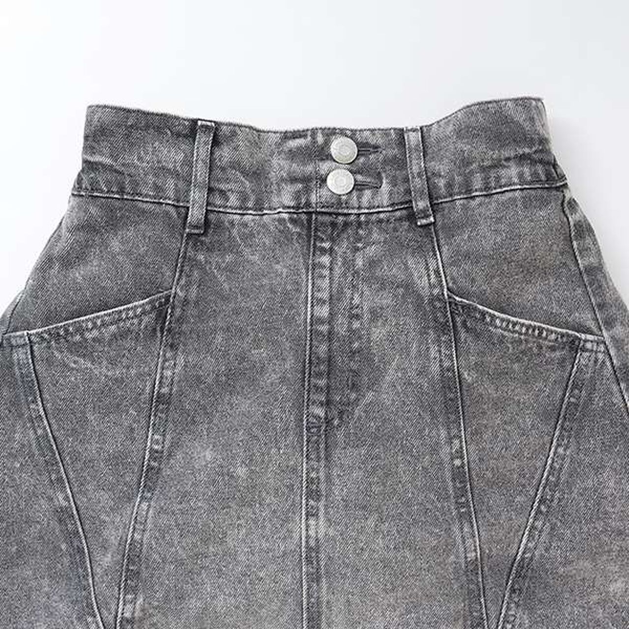 Chic Contrast Skirt,Blue, large image number 2