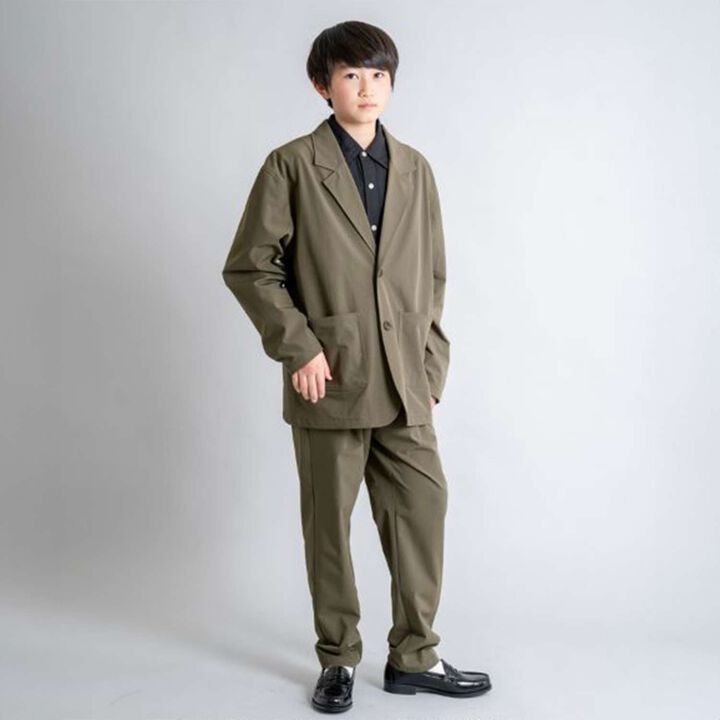 Nylon Stretch Tailored Jacket [Set Up Compatible],Charcoal gray, medium image number 7