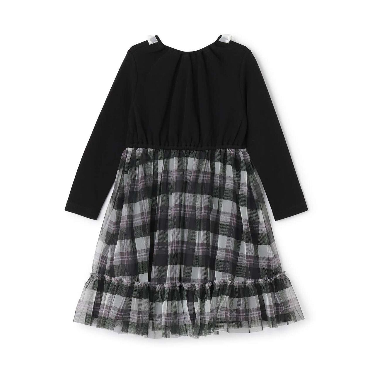 [Restock] Checkered Tulle Docking Dress,Pink, large image number 1