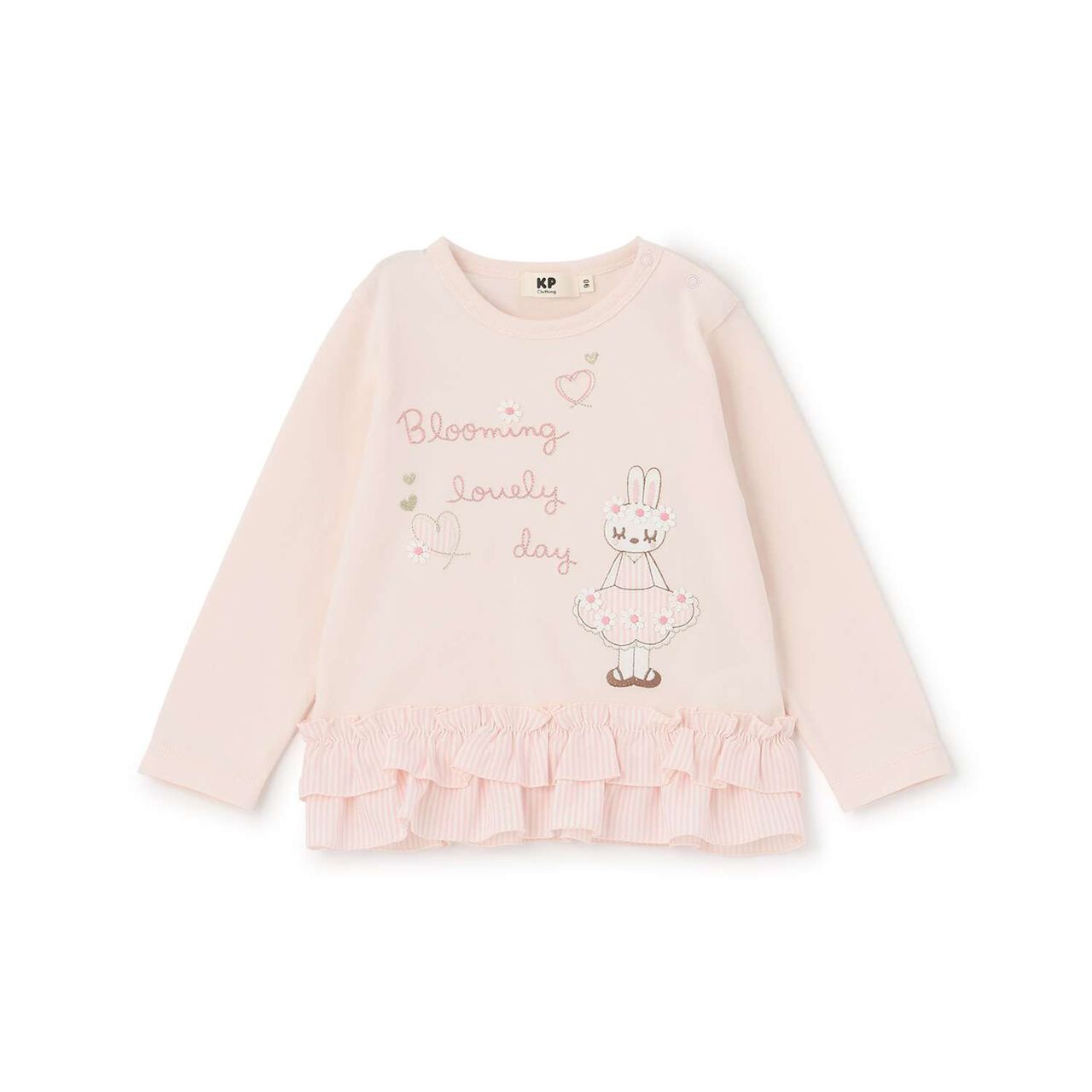 Mimi-chan Layered Frill Long-Sleeve Tunic,Pink, large image number 8