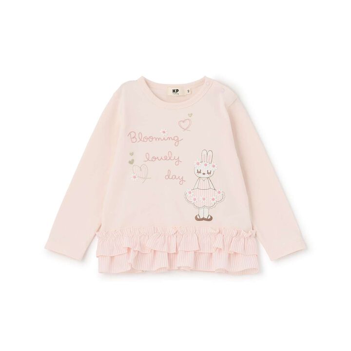 Mimi-chan Layered Frill Long-Sleeve Tunic,Pink, medium image number 8