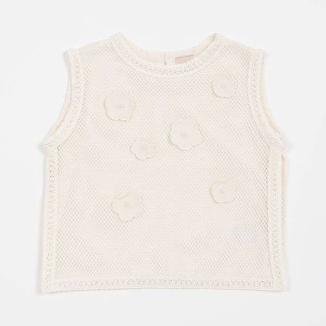 Floral Mesh Tank Top,Ivory, large image number 2
