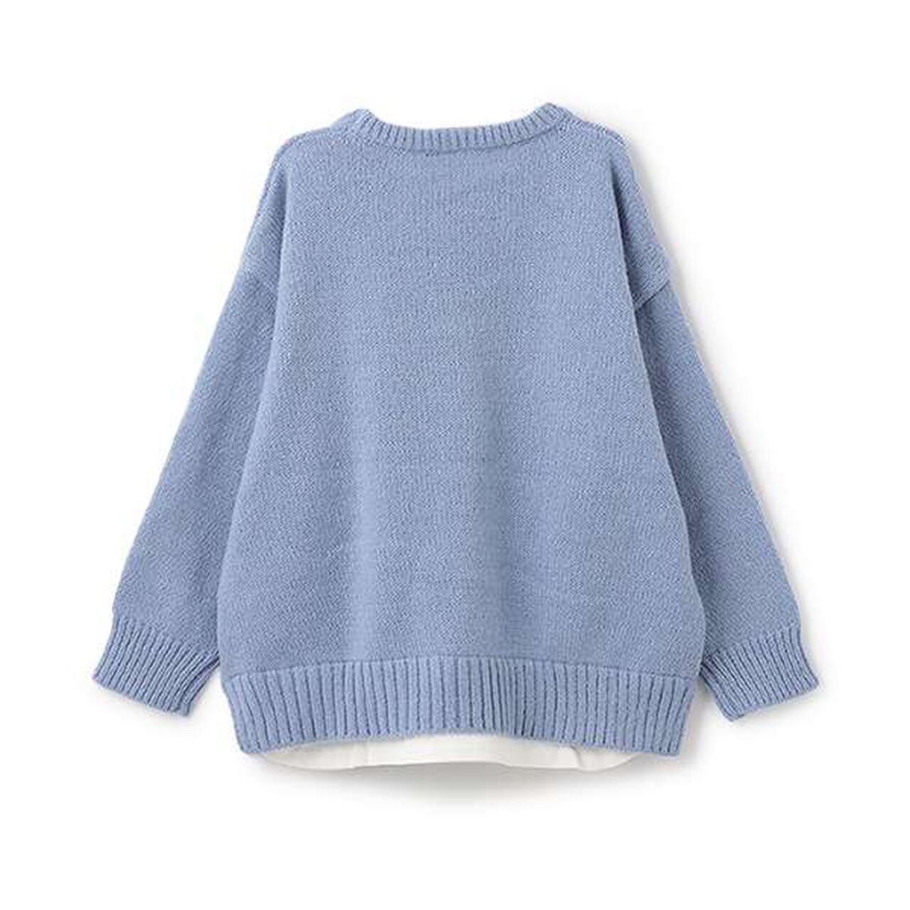[Matching with Dad Outfit] Machine Washable Kids Layered Hem Knitwear,Striped, large image number 1