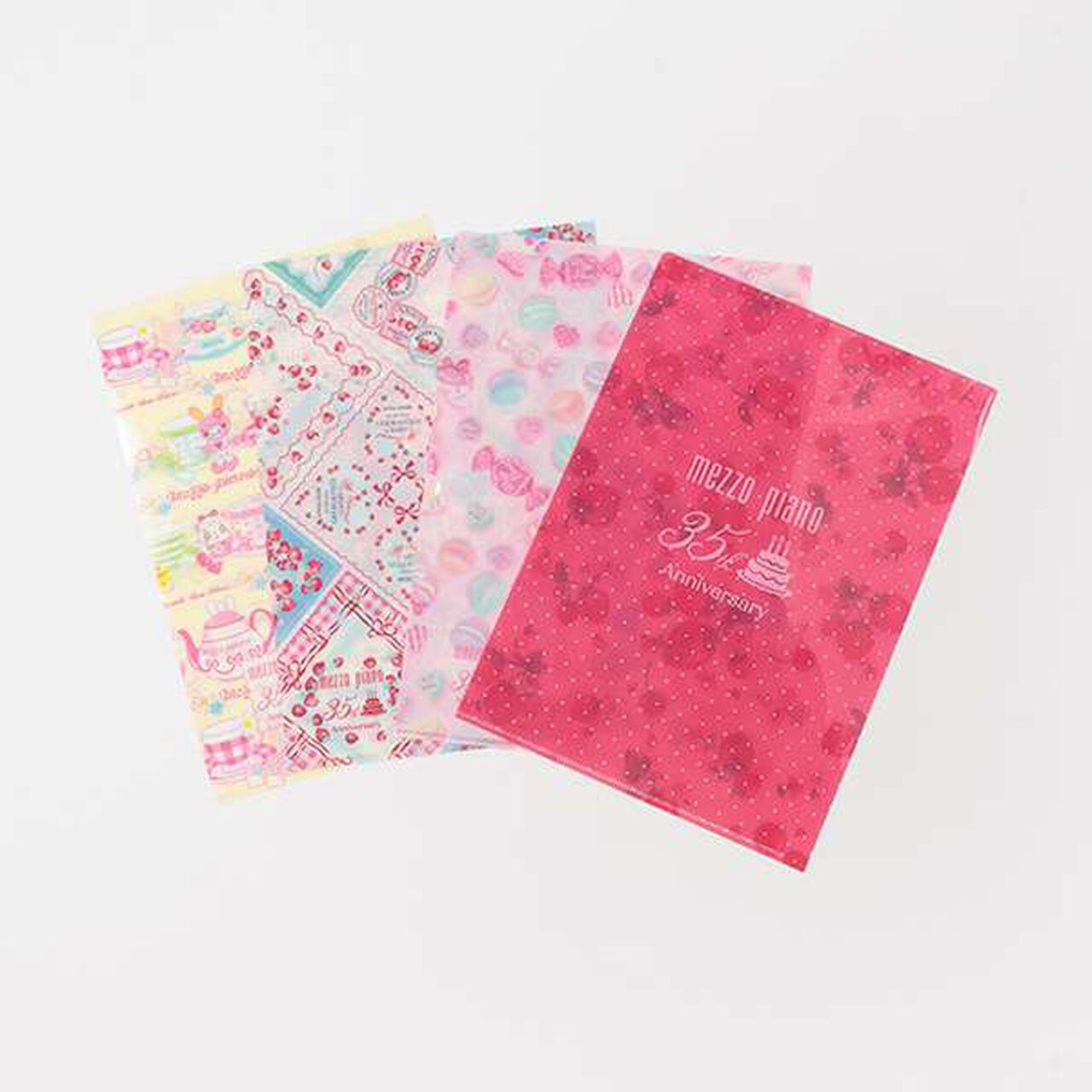 35th Archive Pattern A4 Clear File 4-Piece Set,Multi color, large image number 1