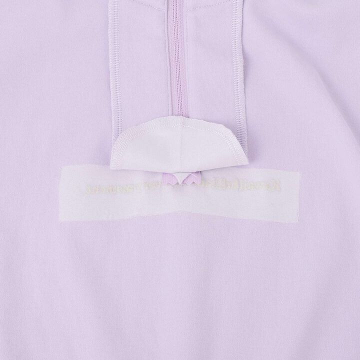 Half-Zip Pullover & Hem Frill Short-Sleeve T-Shirt Set,Lavender, medium image number 9