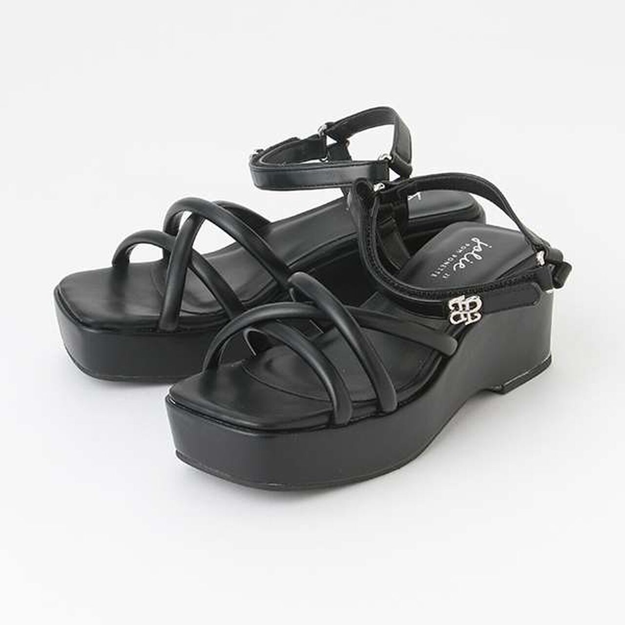 Woven Platform Sandals,Ivory, large image number 12