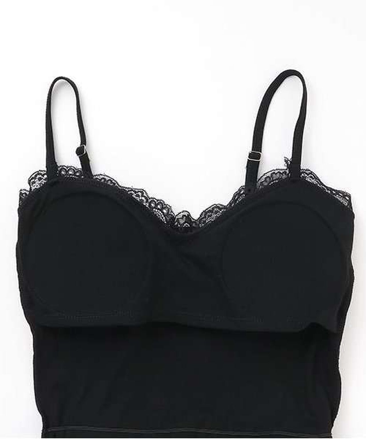 Lace Peplum Bra Top [Korean Fashion],Black, large image number 8