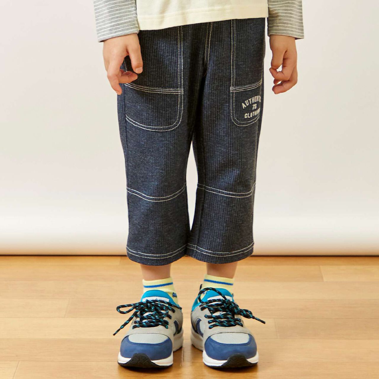 Dry Mesh Denim Print Pants,Blue, large image number 12