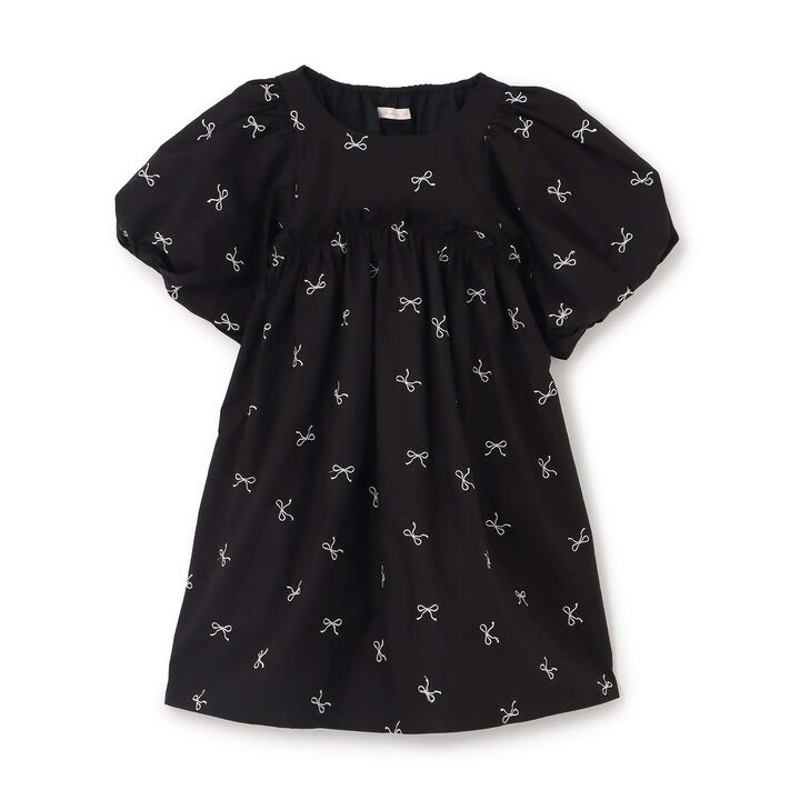 Ribbon Embroidery Fluffy One-Piece Dress [Lycee Mine Ballet Series],Pink, medium image number 3