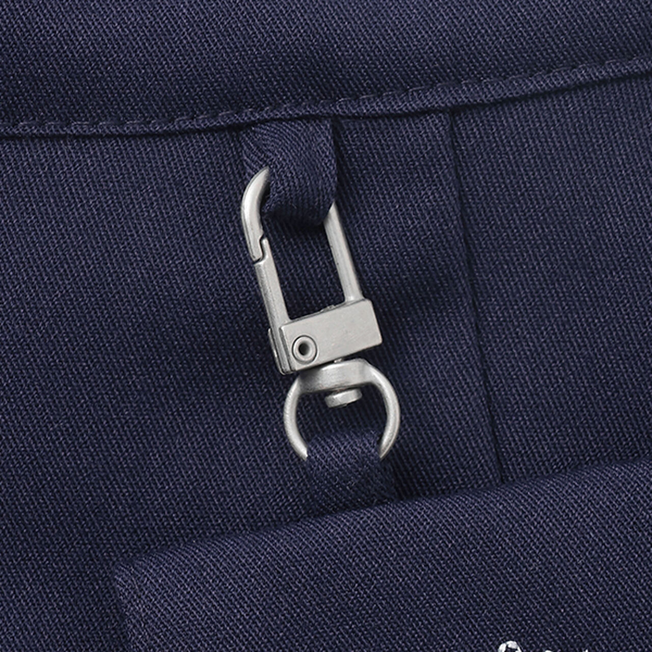 Pleated Skirt-Pants with Detachable Pocket,Navy, large image number 4