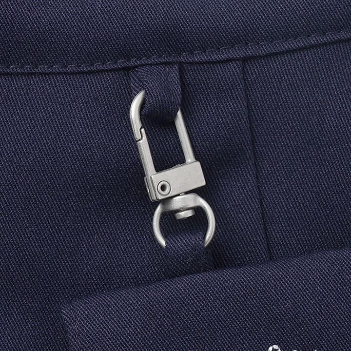 Pleated Skirt-Pants with Detachable Pocket,Navy, medium image number 4