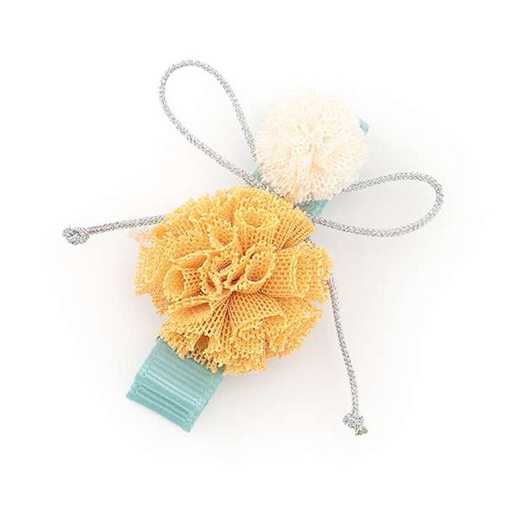 Pom-Pom Hair Clip,Orange, medium image number 0