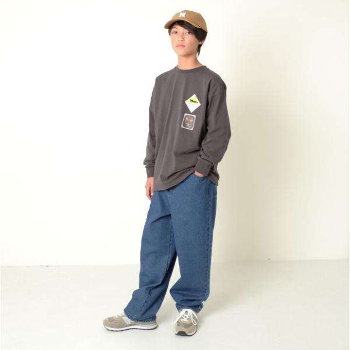 Denim Baggy Pants,Blue, medium image number 1