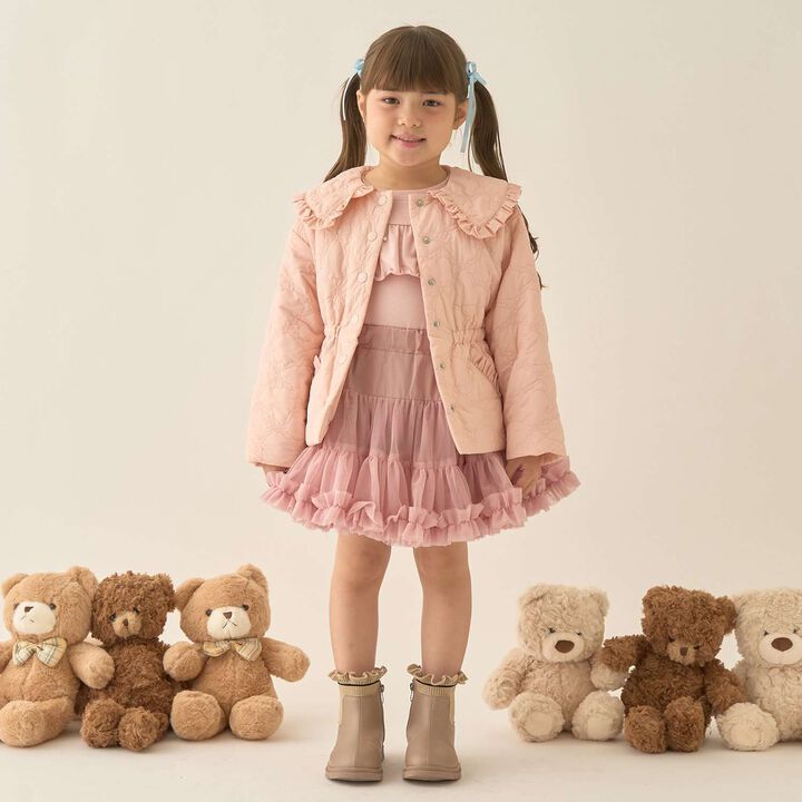 Lycee Mine Ballet Series Mid-Length Ribbon Quilted Jacket,Ivory, medium image number 24