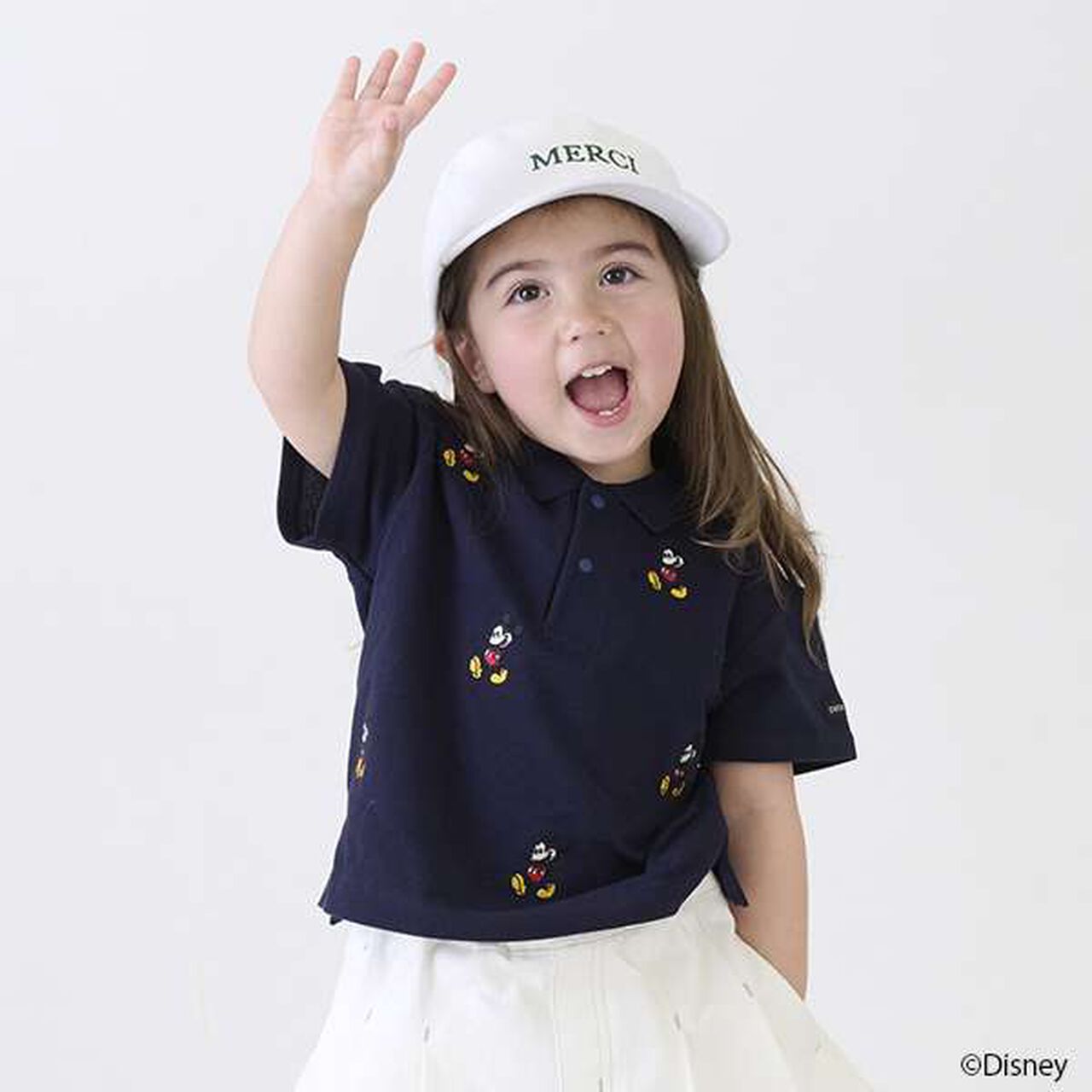 [Disney] Mickey Polo Shirt,Navy, large image number 0