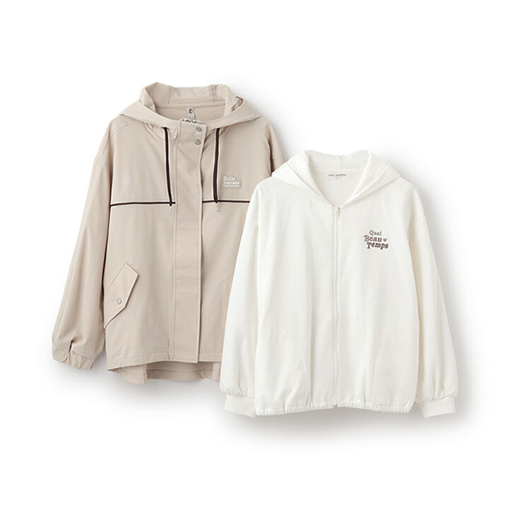 [Water-Repellent] 3 WAY Mountain Parka,Light beige, medium image number 4