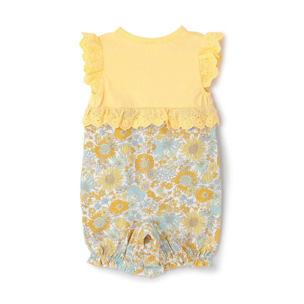 Floral Pattern 2WAY Romper,Yellow, large image number 3