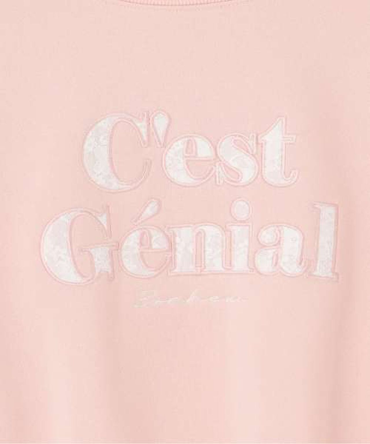 Lace Logo Sweatshirt [Korean Fashion],Navy, large image number 6