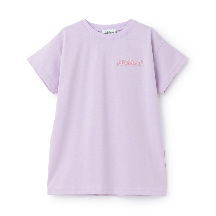 [Cool Touch] Back Photo Short-Sleeve T-Shirt One-Piece Dress,, medium