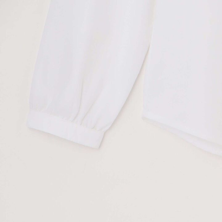 [Graduation Attire] [Wrinkle-Resistant] Round Collar Long-Sleeve Shirt,White, medium image number 3