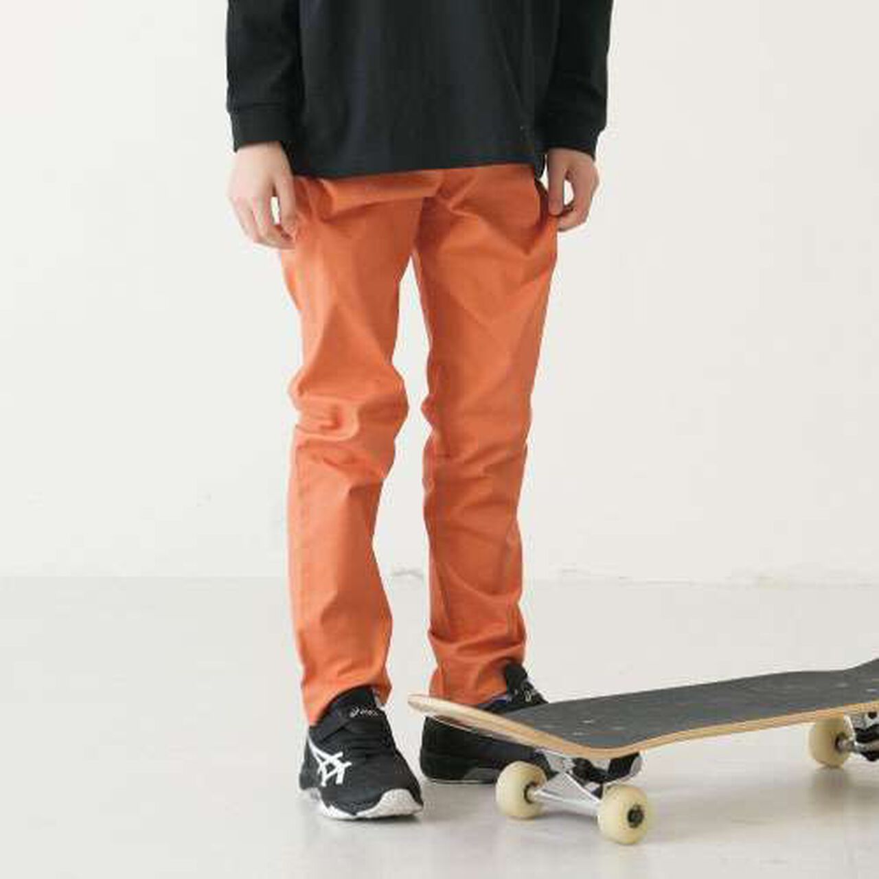 Stretch Twill Slim Pants,Orange, large image number 0