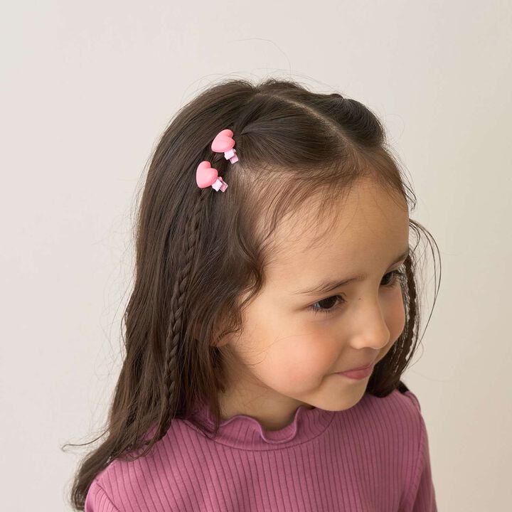 Mini Mini Heart Hair Clip 2-Piece Set,, medium