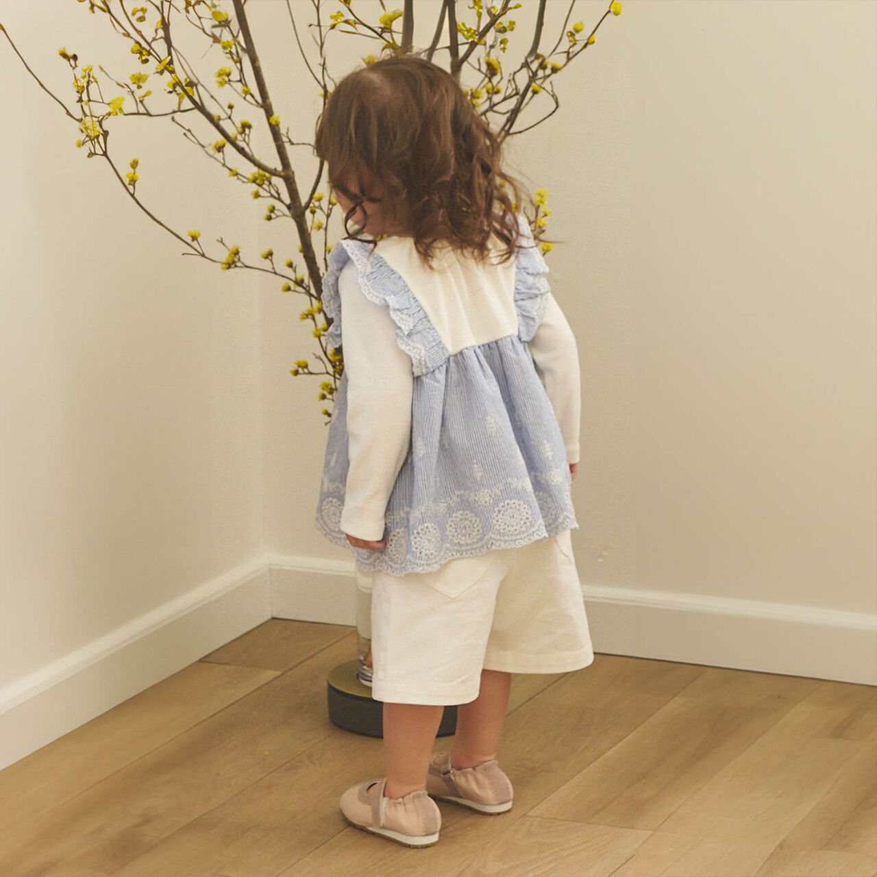 Link Shoulder Frill Long-Sleeve Tunic,Multi color, large image number 3