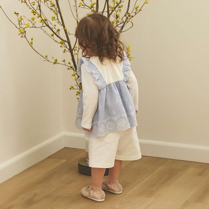 Link Shoulder Frill Long-Sleeve Tunic,Multi color, medium image number 3