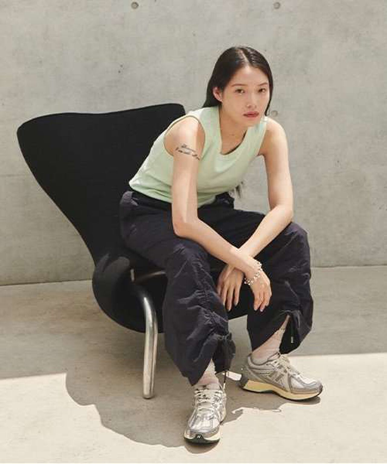 Shirred Wide Pants,Navy, large image number 13