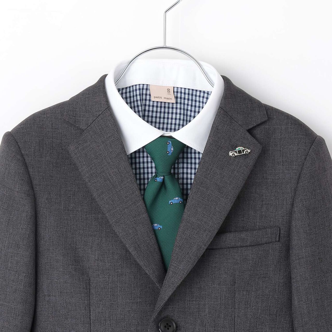 [Formal] Gray Jacket + Half Pants Set,Gray, large image number 10