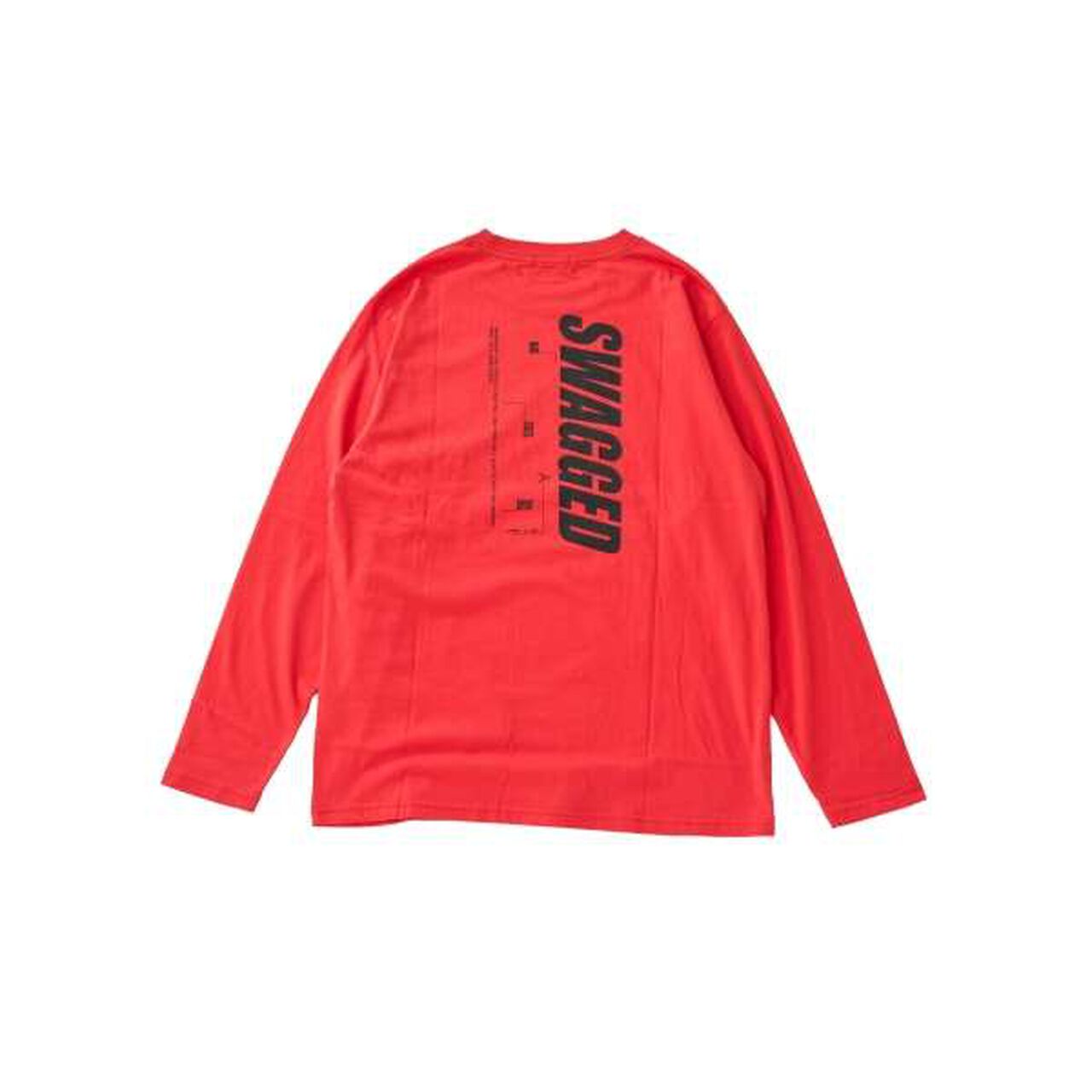 Affordable Back Vertical Logo Print Long-Sleeve T-Shirt,Orange, large image number 0