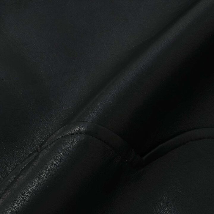 Oversized Faux Leather Bomber Jacket,Pink, medium image number 6