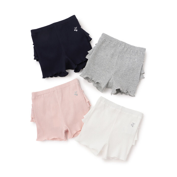 Short Back Frill Leggings,Off white, medium image number 6