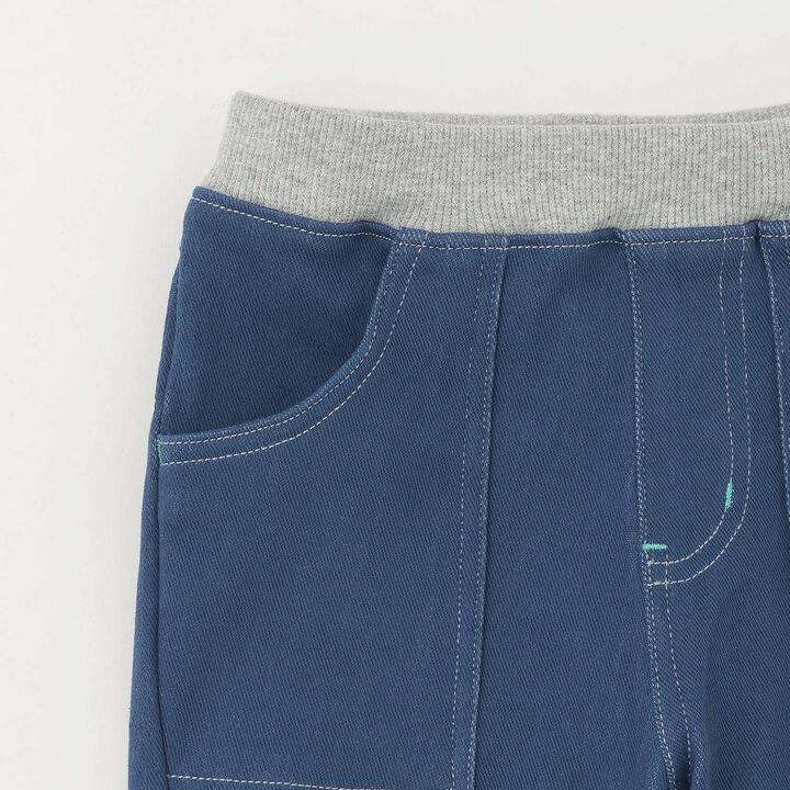 Kid's 6-Length Ribbed Hem Pants,Blue, medium image number 7