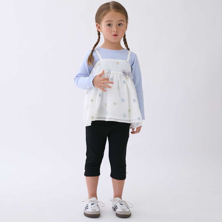 Affordable GIRLS 3/4 Length Leggings,Black, medium image number 0