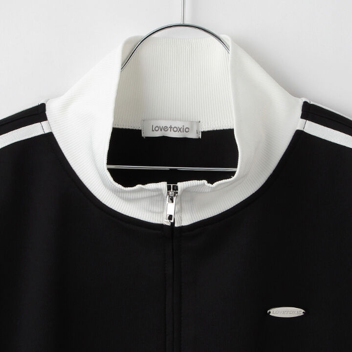 [Lovetoxic &times; PINK-latte Collaboration] Line Ribbon Track Jacket,Off white, medium image number 4