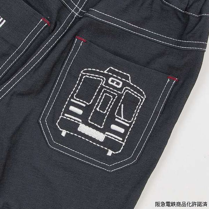 Hankyu Railway 6-Length Pants,Khaki, medium image number 6